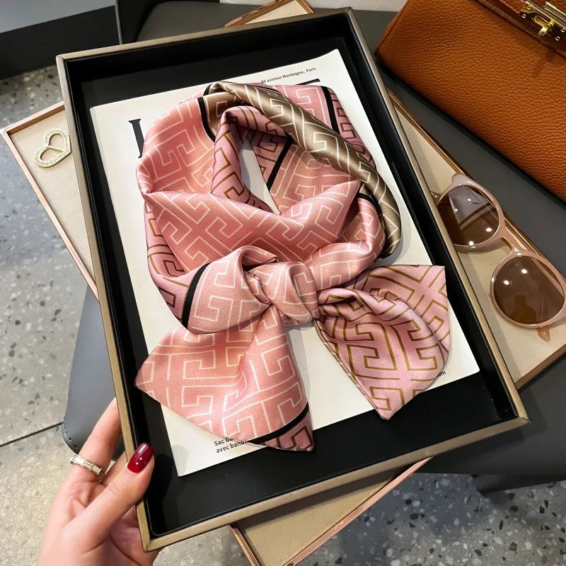 Foulard Soie Long Étroit Femme Cravate | MDN Store