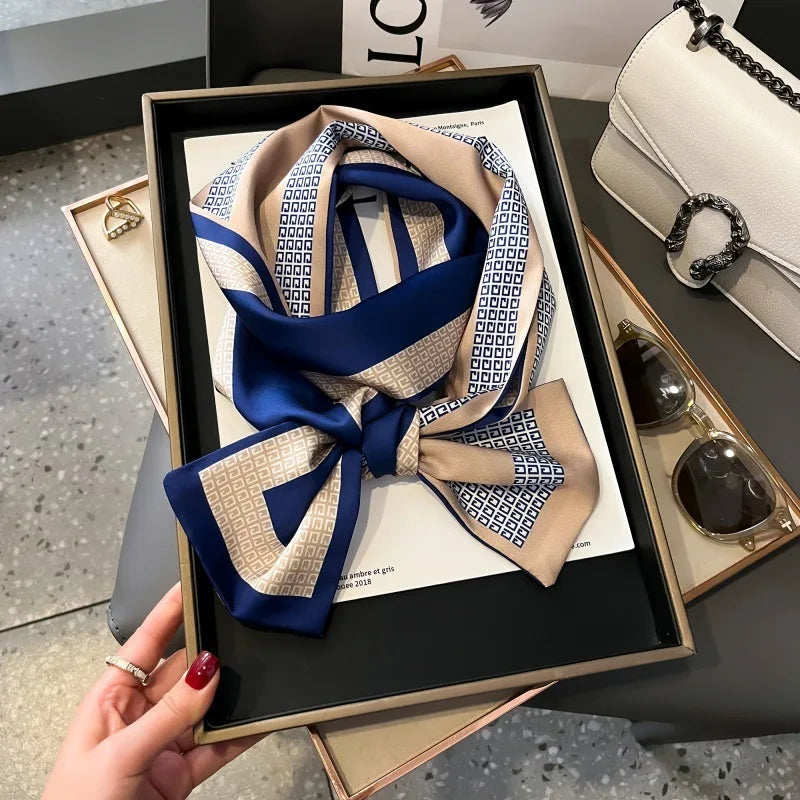 Foulard Soie Long Étroit Femme Cravate | MDN Store