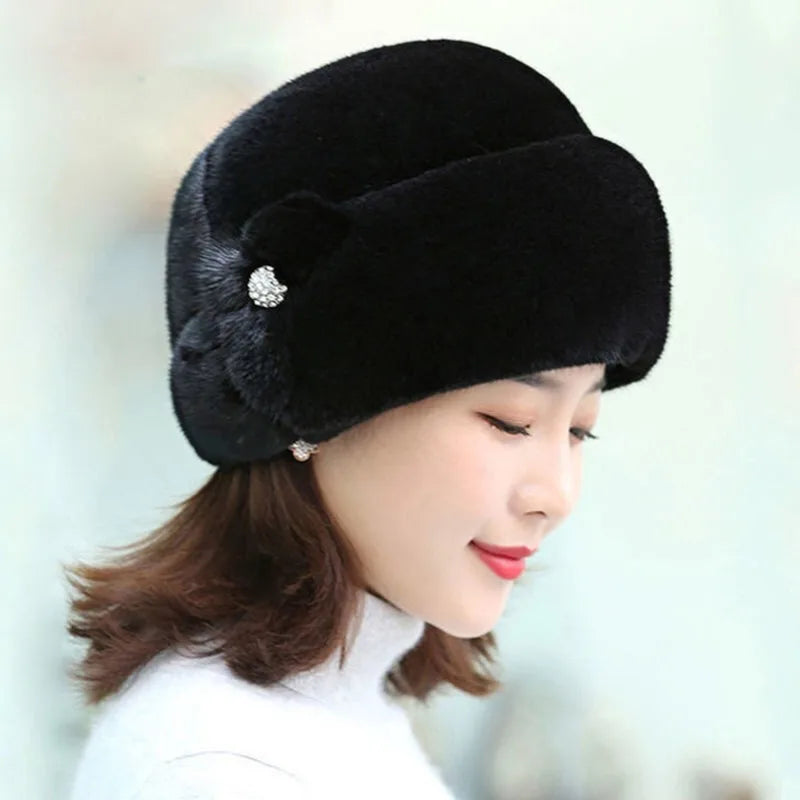 Bonnet Hiver Fourrure Vison Femme | MDN Store