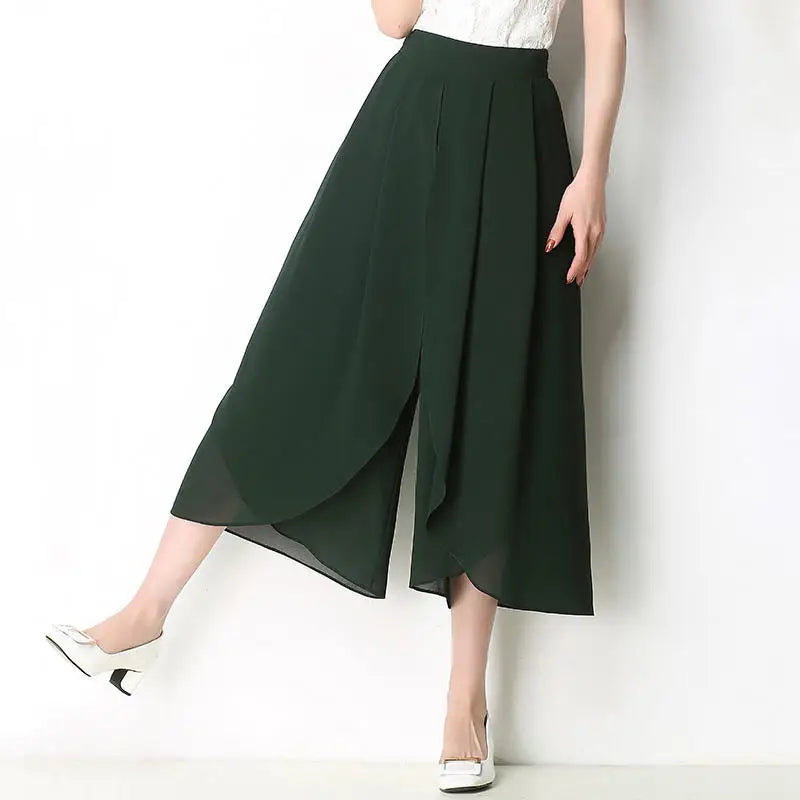 Pantalon Large Mousseline Taille Haute | MDN Store
