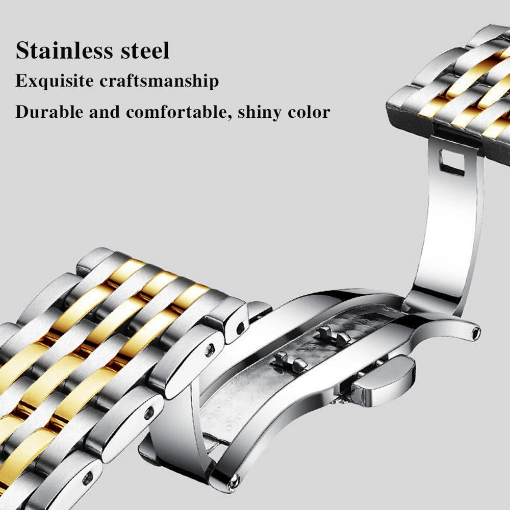 Montre Quartz Femme Acier Inoxydable Lumineuse Date Etanche Fashion | MDN Store 25