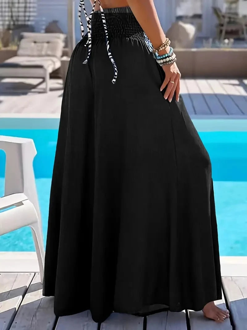 Pantalon Grande Taille Soie Glacée Femme | MDN Store