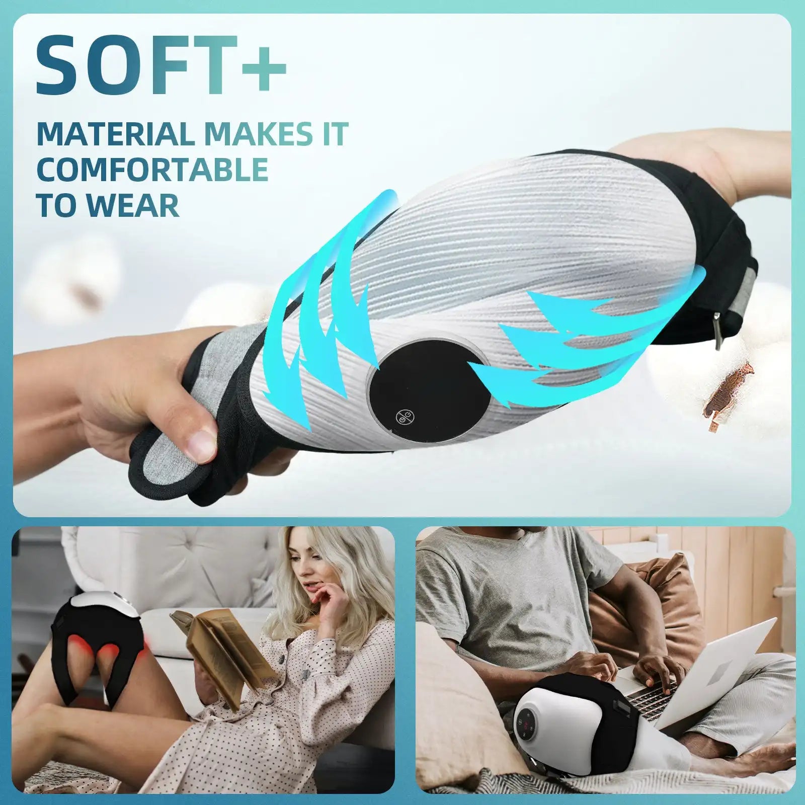 Masseur Genou Chauffant Infrarouge Vibration | MDN Store