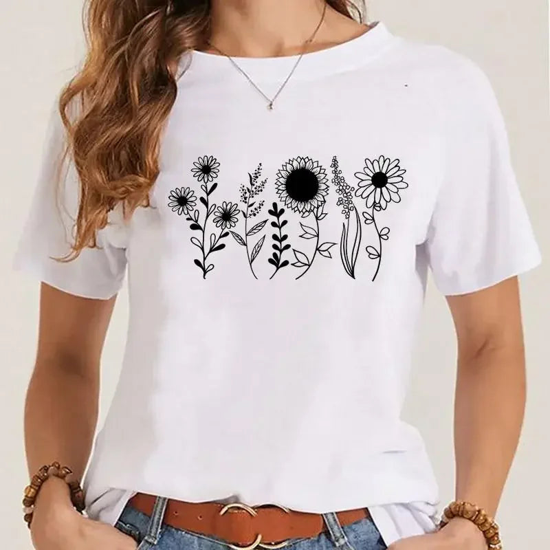 T-Chemise Fleurs Printemps Style 90s Femme | MDN Store