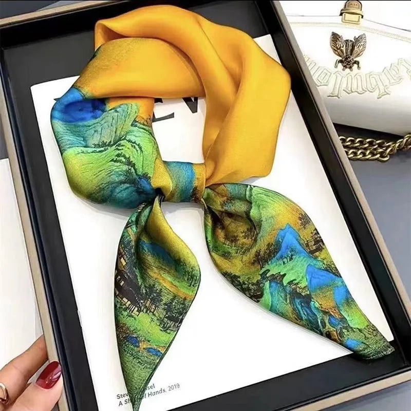 Foulard Carré Soie Floral Femme 70x70cm | MDN Store