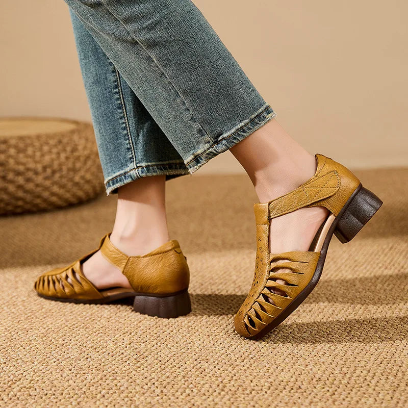 Sandales Gladiateur Cuir Bout Fermé Feerldi | MDN Store