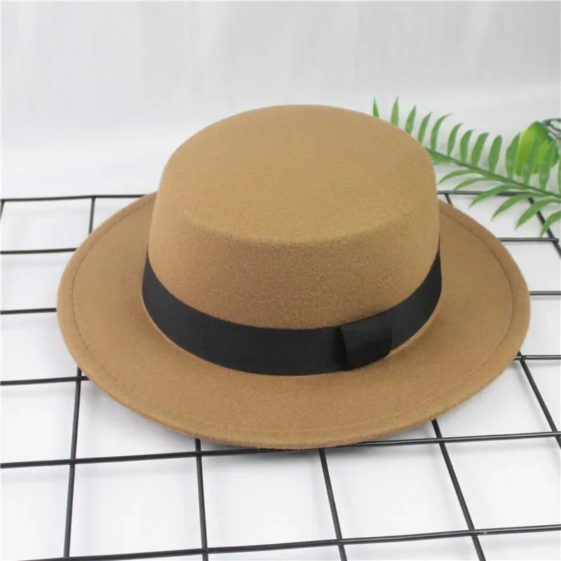 Chapeau Plat Vintage Laine Britannique | MDN