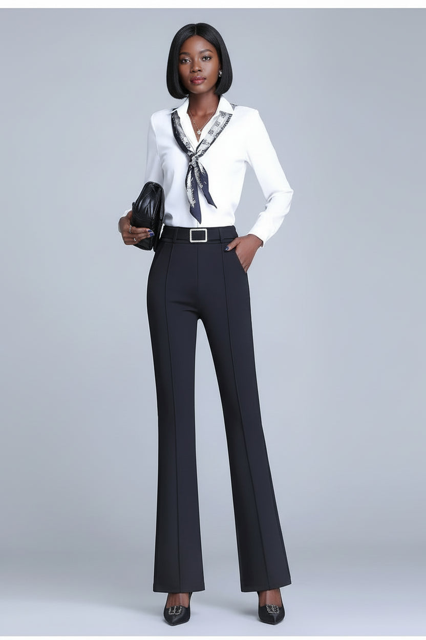 Pantalon Évasé Taille Haute Diamants | MDN Store