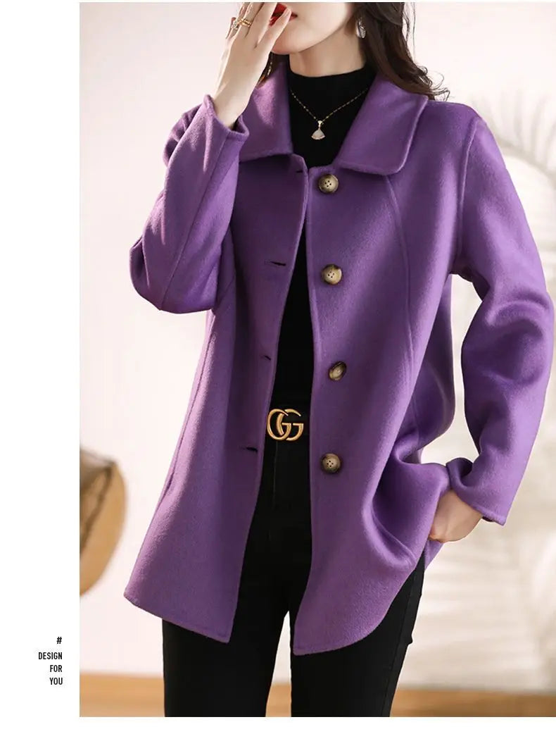 Veste Laine Femme Automne Hiver Slim Élégante | MDN Store