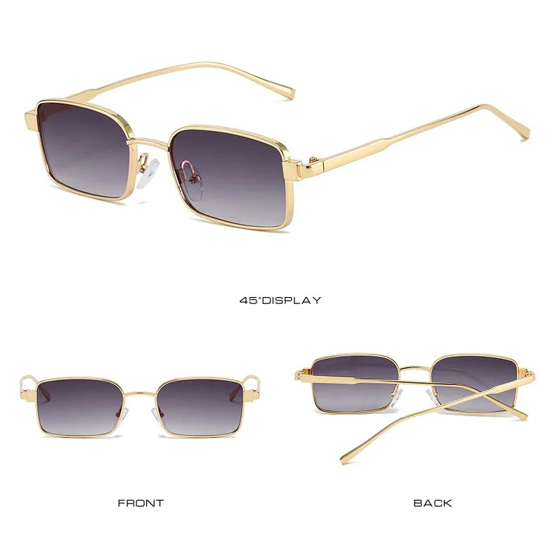 Lunettes Soleil Rectangle Y2K Alliage | MDN