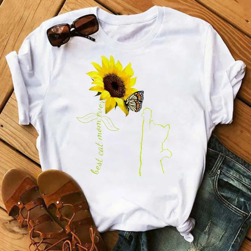T-Chemise Coton Tournesol Papillon Oversize | MDN Store