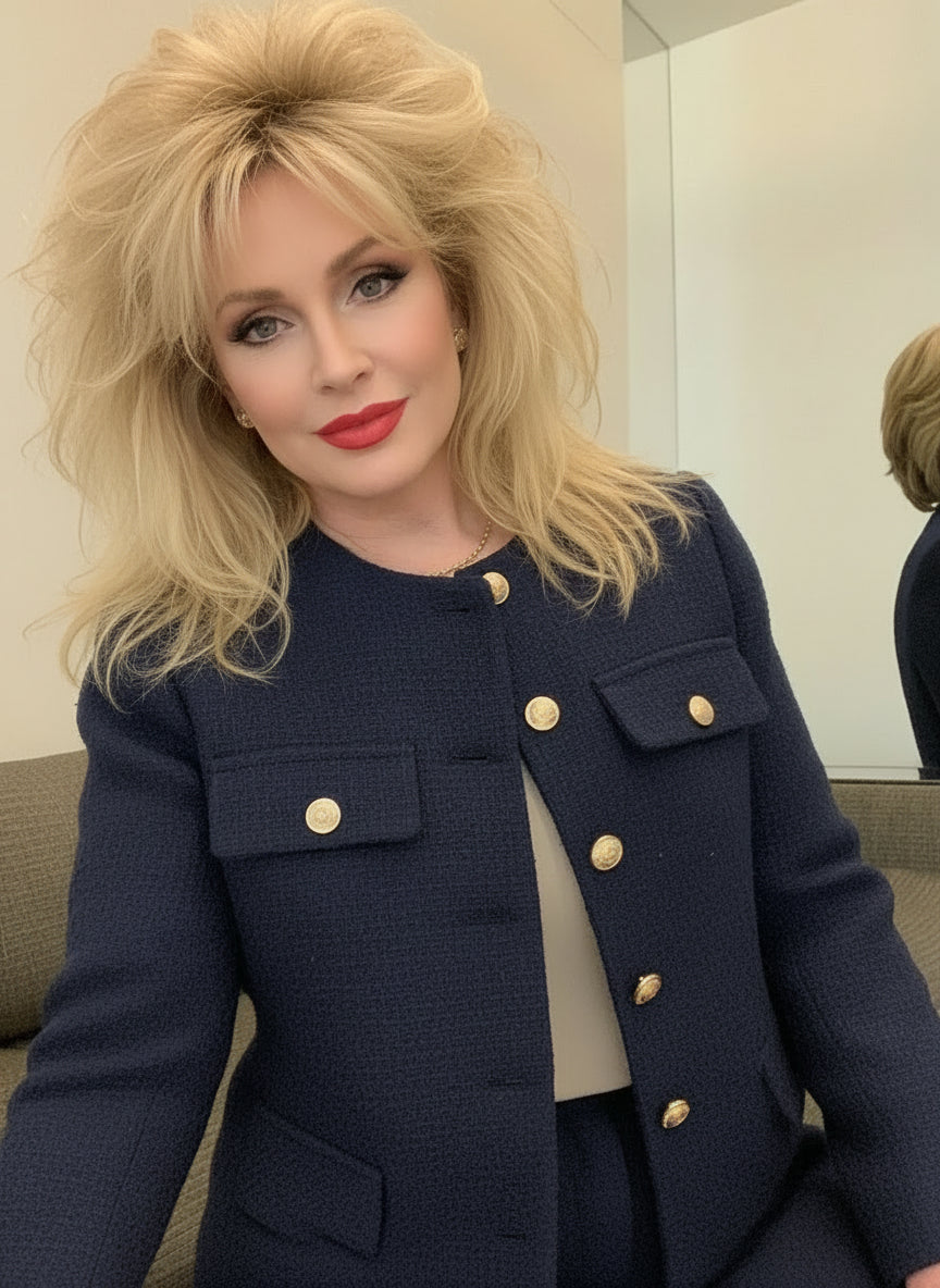 Veste Tweed Courte Élégante Femme Automne-Hiver | MDN