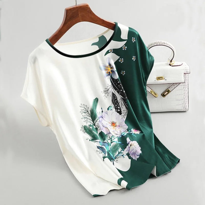 Blouse Fleurie Femme Manches Chauve-Souris Grande Taille | MDN Store 25