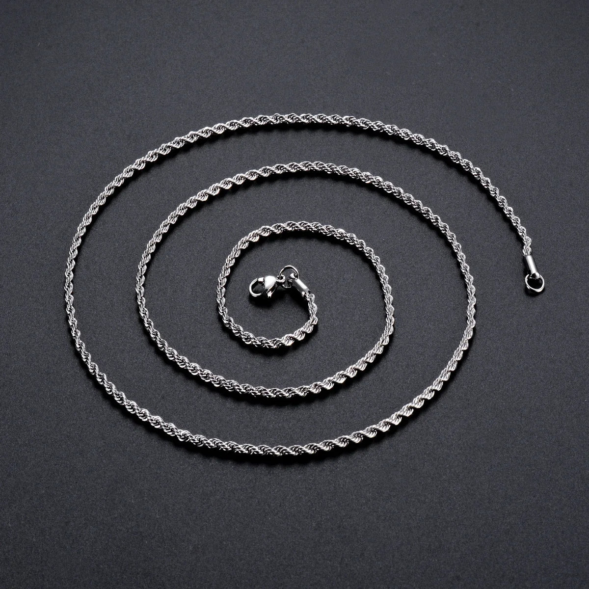 Collier Bracelet Argent 925 Chaine Corde 2mm 3mm 4mm Femme Homme | MDN Store