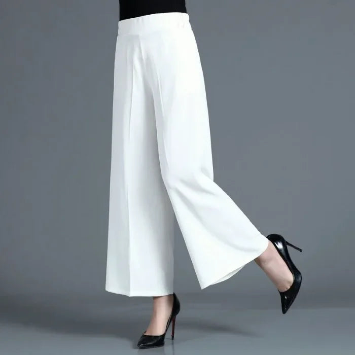 Pantalon Large Soie Glacée Blanc Femme | MDN Store