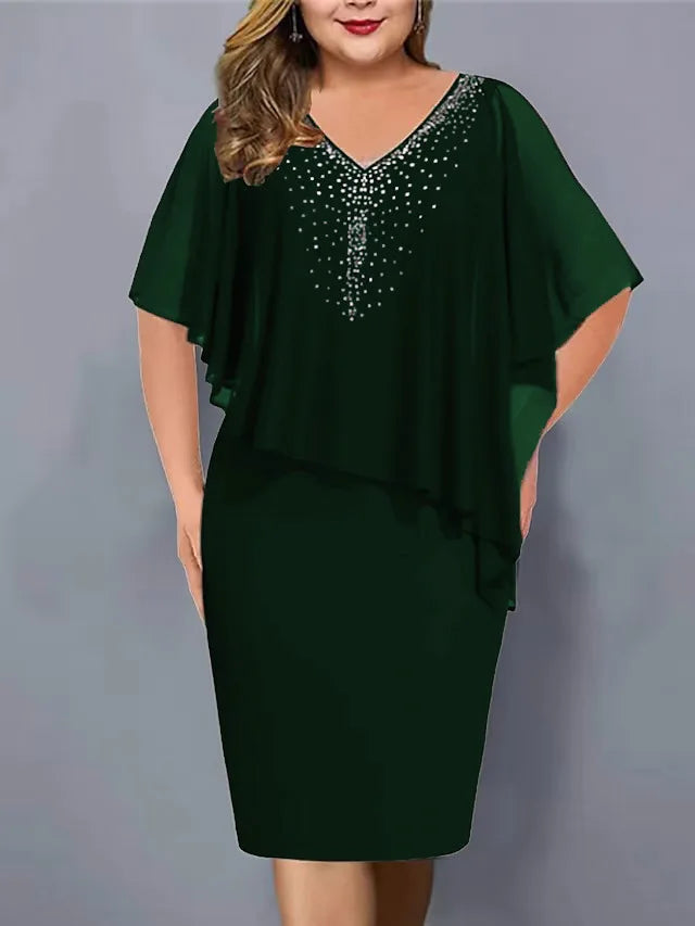 Robe Soiree Femme Strass Moulante Grande Taille Glamour | MDN Store