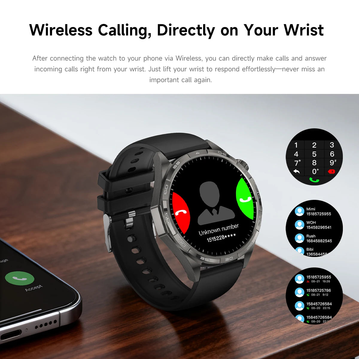 Montre Connectée GPS 1.5" NFC Boussole IP68 | MDN