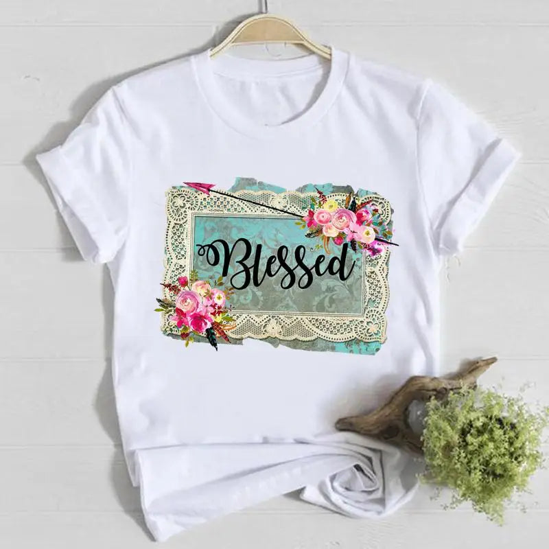 T-shirt Fleurs Printemps Graphique Femme | MDN