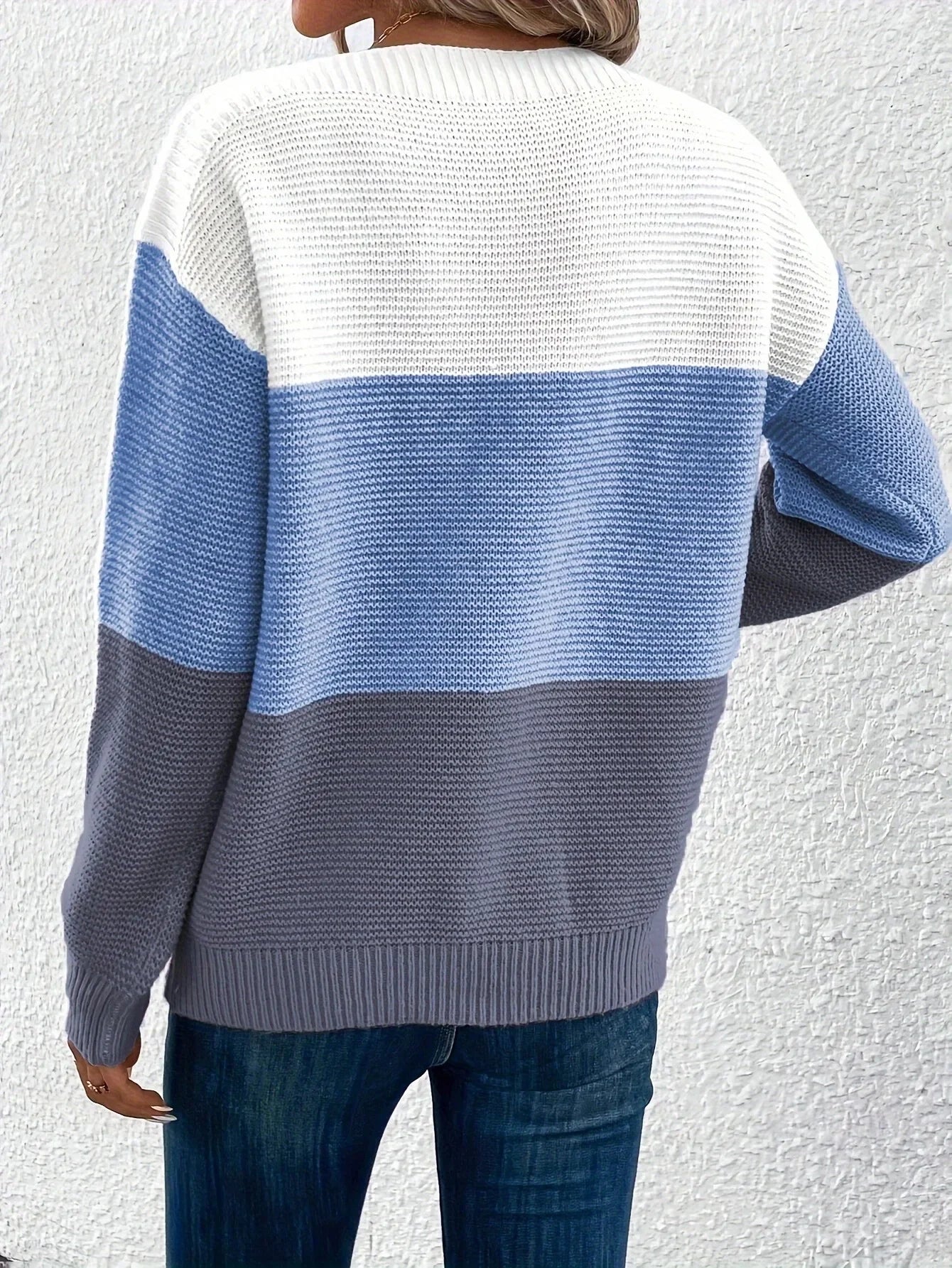 Pull Femme Ample Col Rond Tricote Epais 8 Coloris Automne Hiver | MDN Store