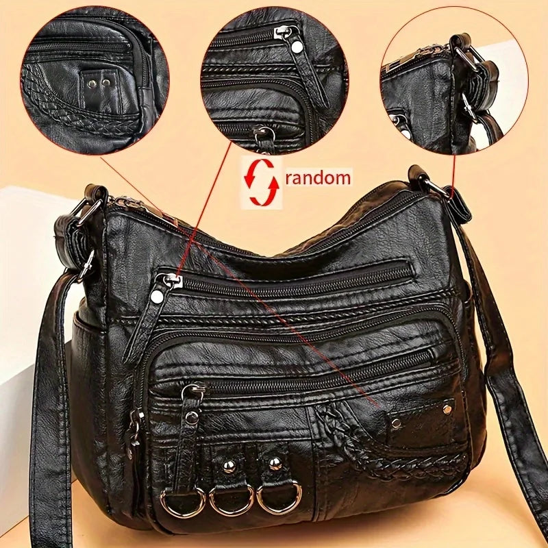 Sac Bandoulière Vintage Multi-Poches Femme Voyage Bureau | MDN Store