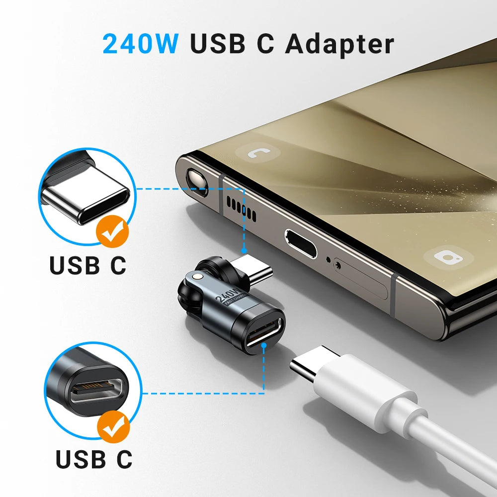 aufu-pd240w-usb-c-a-type-c-otg-adaptateur-540-rota - MDN Store 25