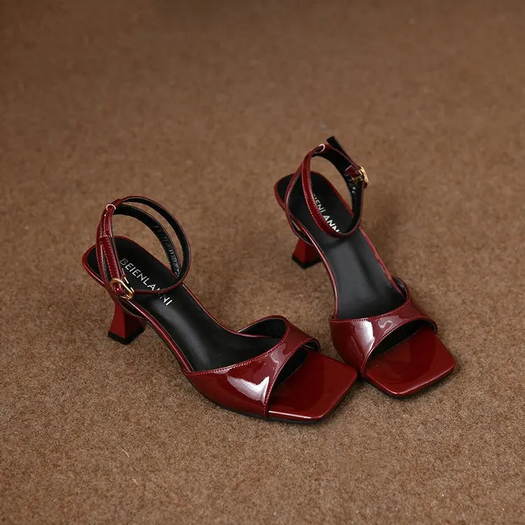 Sandales Talon Fin Femme Soirée Élégant Sangle Boucle Été | MDN Store 25