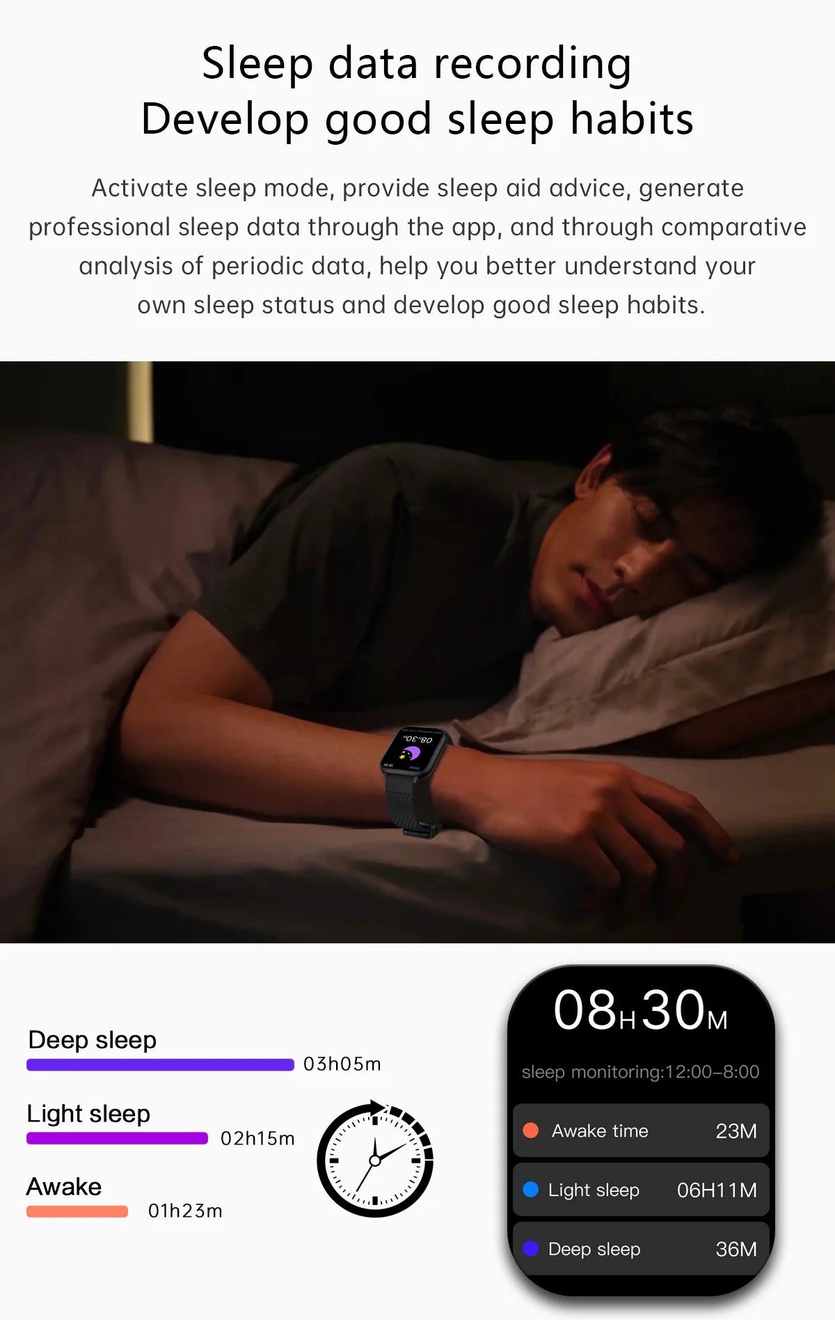 Montre Connectée Femme LIGE Tactile Personnalisable - Cardiaque Sommeil Étanche Sport | MDN