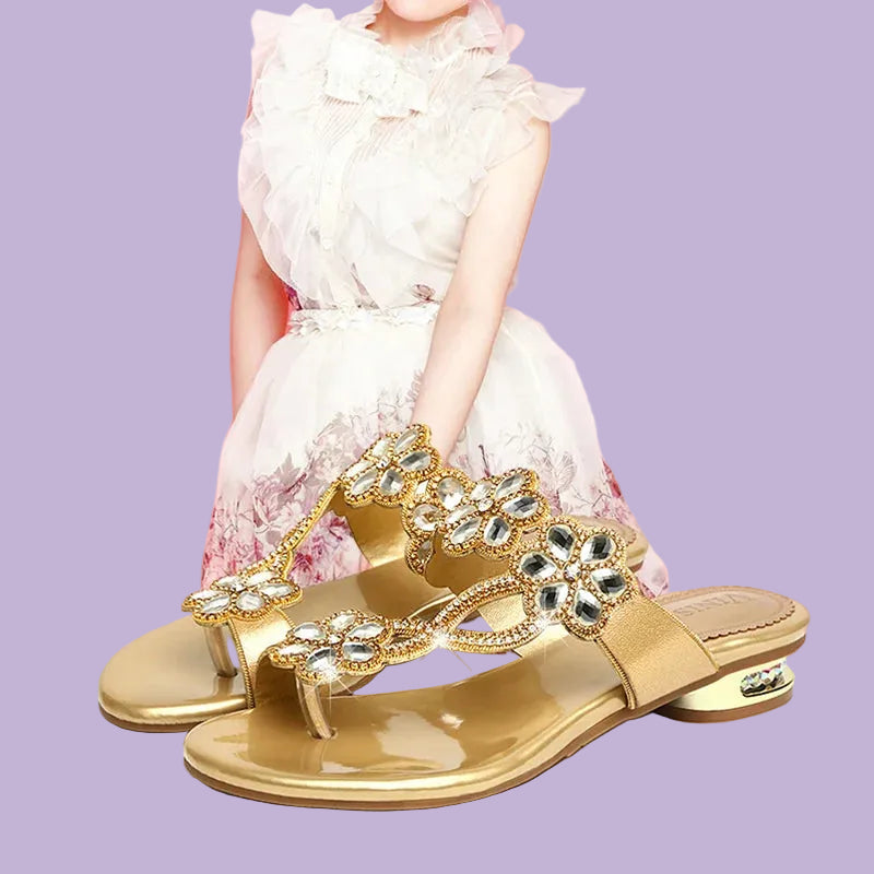 Sandales Femme Strass Élégantes Plage Été Tongs | MDN Store
