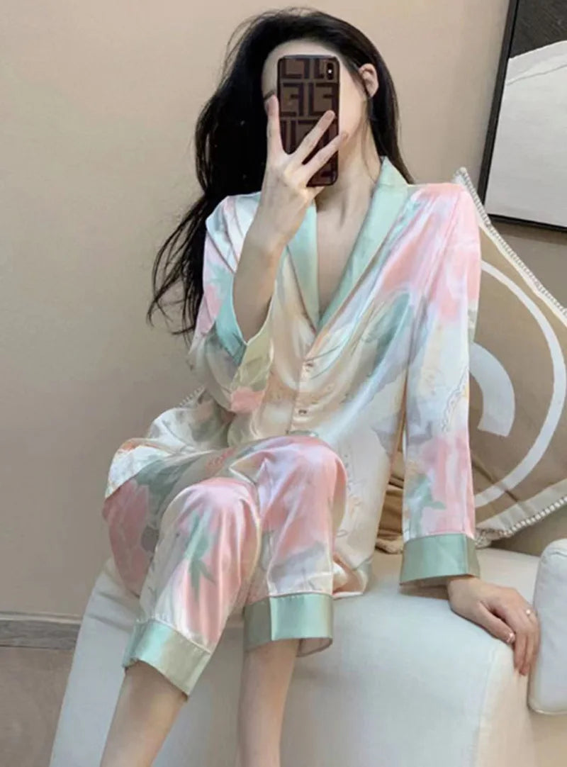 Pyjama Satin Soie 2 Pièces | MDN Store