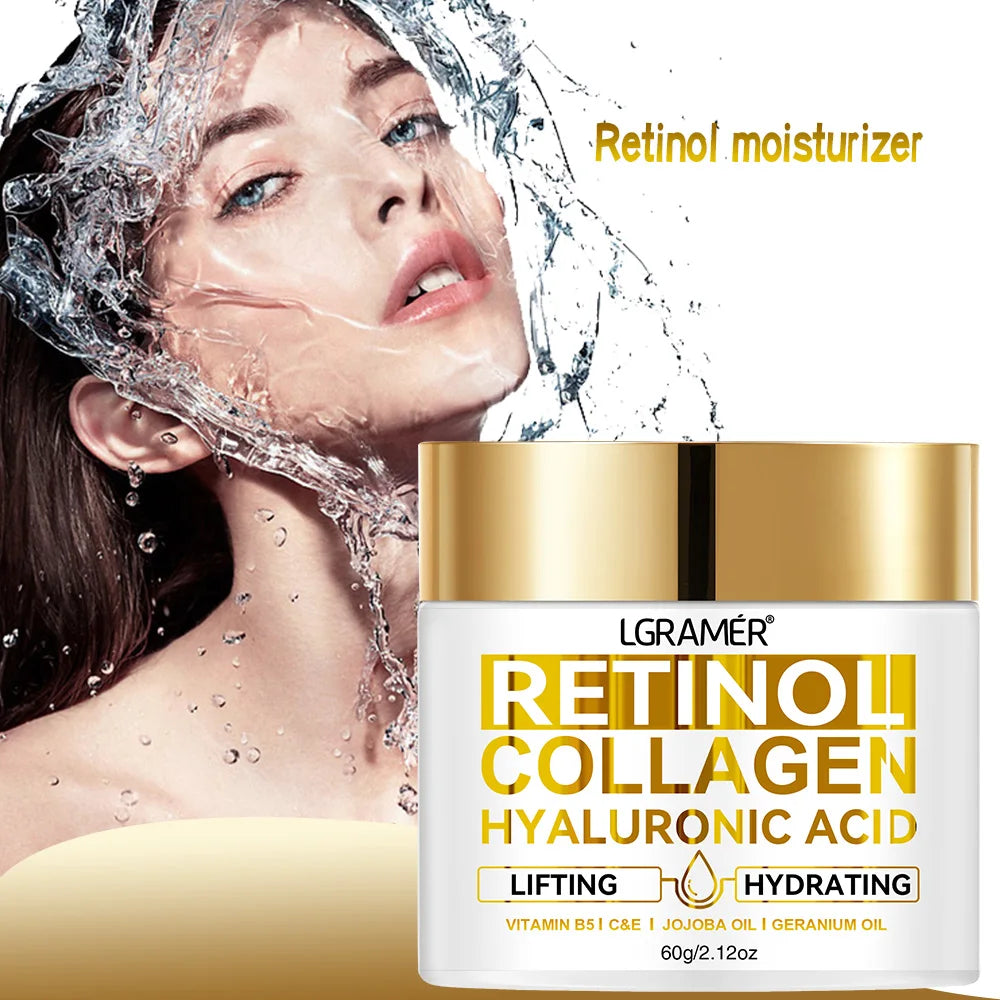 Crème Visage Rétinol Anti-Rides Collagène Acide Hyaluronique | MDN