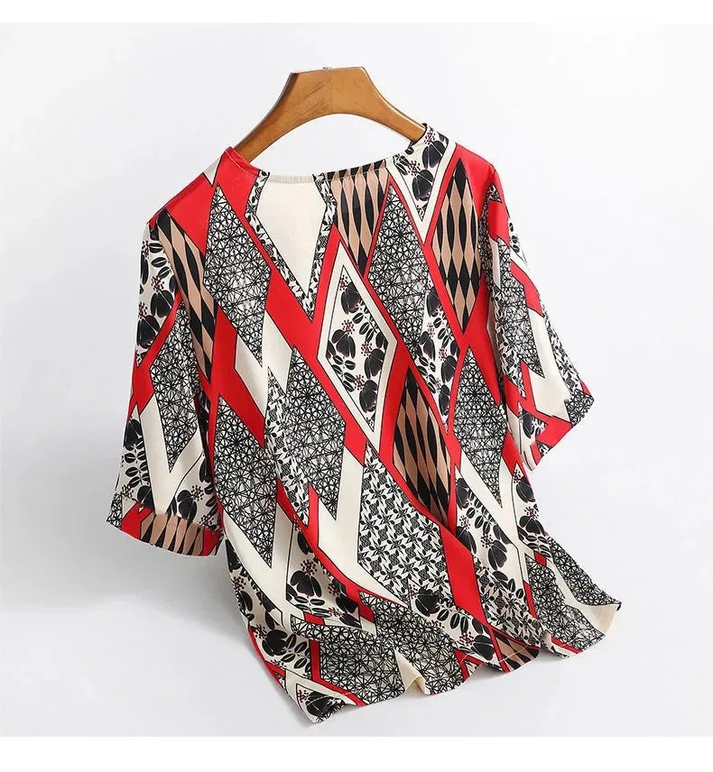 Blouse Fleurie Femme Manches Chauve-Souris Grande Taille | MDN Store 25