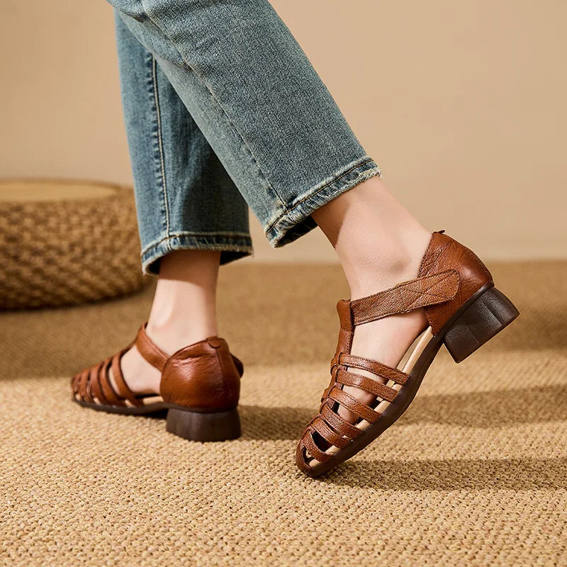 Sandales Gladiateur Cuir Bout Fermé Feerldi | MDN Store
