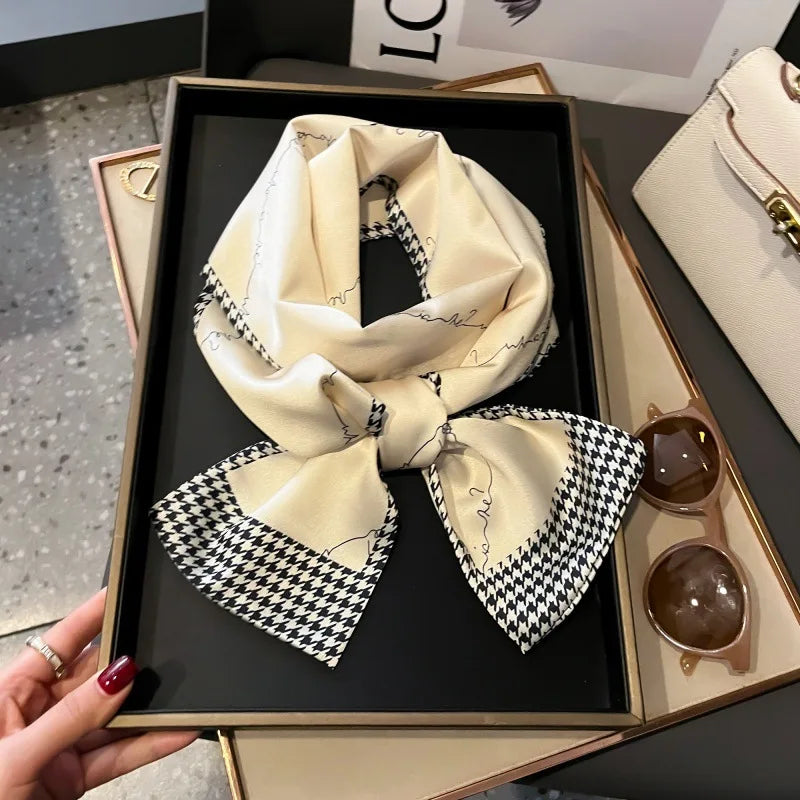 Foulard Soie Long Étroit Femme Cravate | MDN Store