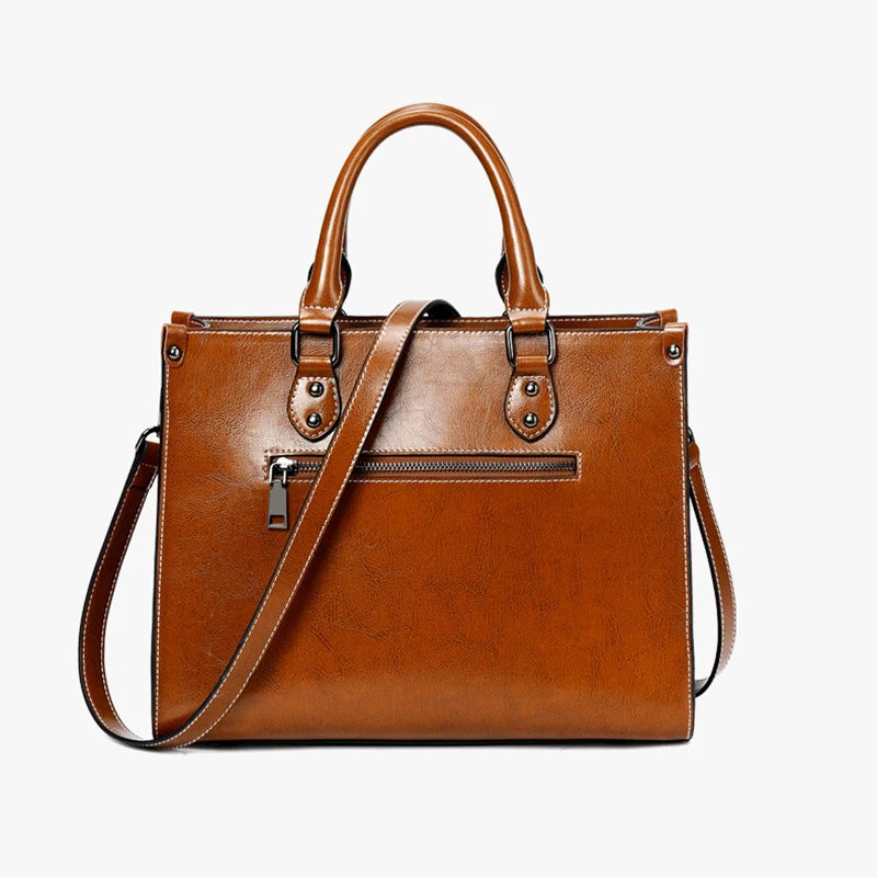 Sac à Main Femme Cuir Véritable Bandoulière Épaule Bureau Élégant - MDN