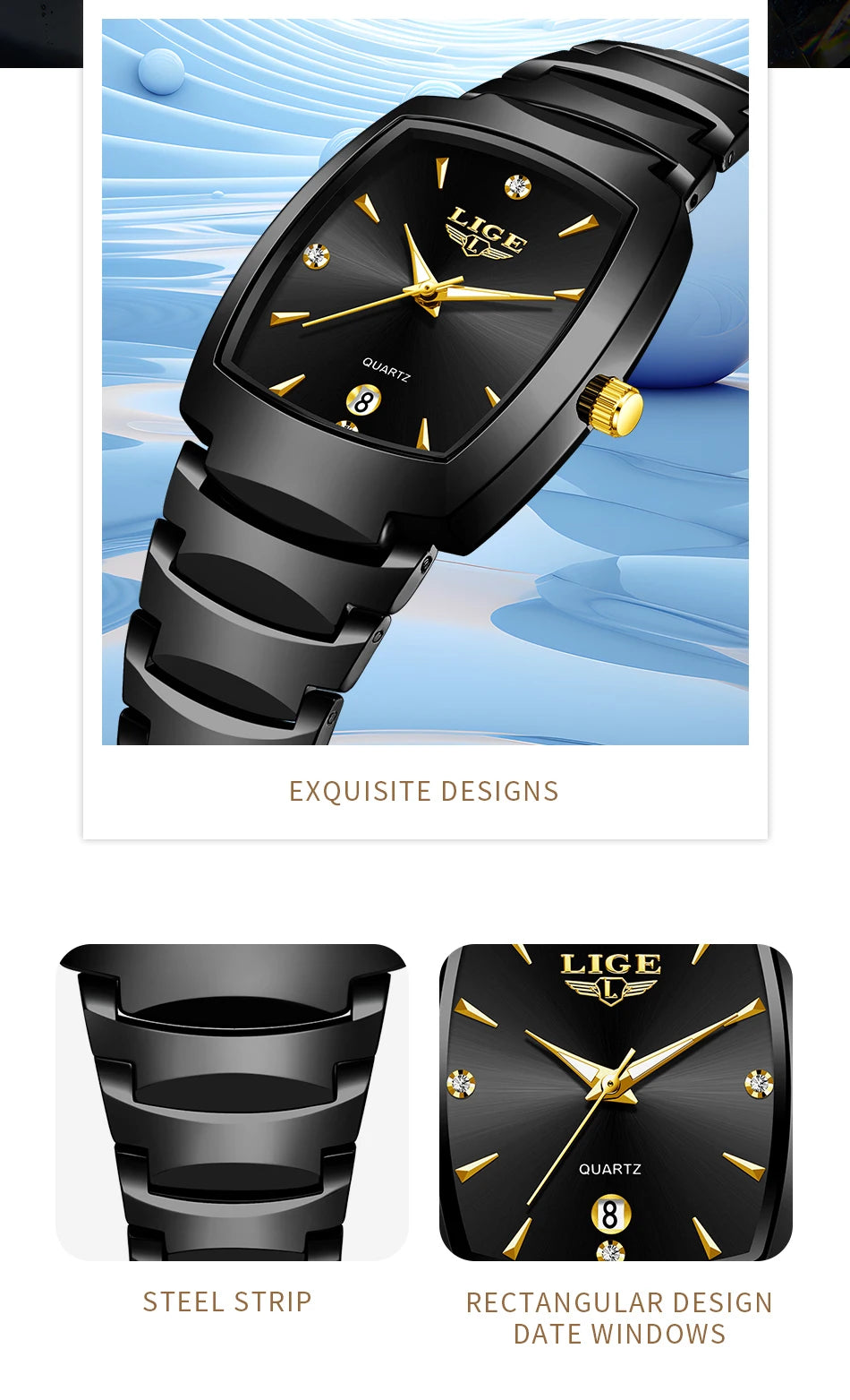 Montre Femme LIGE Business Acier Inoxydable | MDN Store