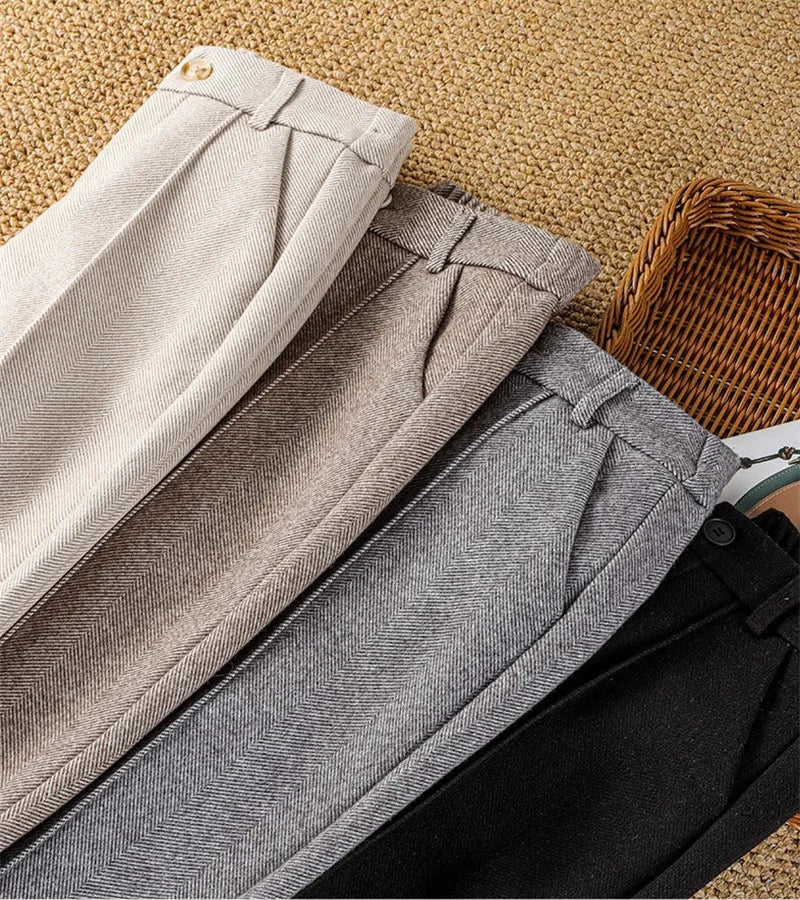 Pantalon Femme Laine Taille Haute Velours Hiver Chaud - MDN