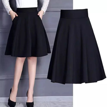 Jupe A-Line Taille Haute Grandes Tailles | MDN Store