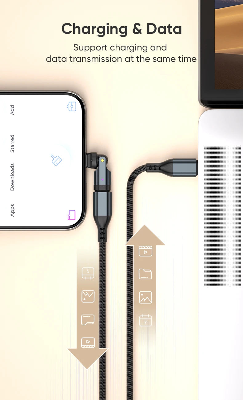 aufu-pd240w-usb-c-a-type-c-otg-adaptateur-540-rota - MDN Store 25