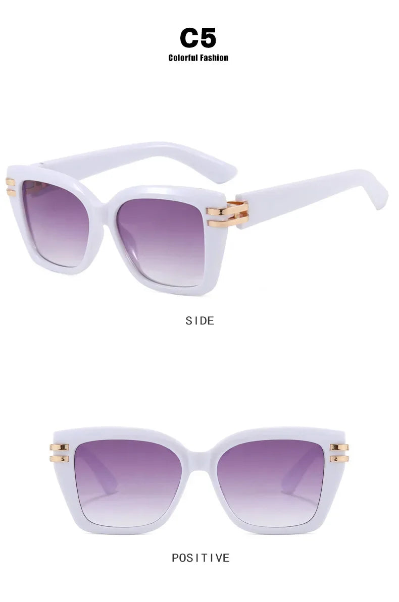 Lunettes Soleil Carré Vintage Rivet | MDN Store
