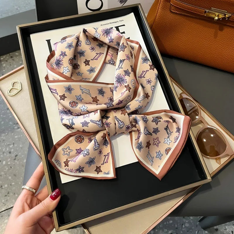 Foulard Soie Long Étroit Femme Cravate | MDN Store