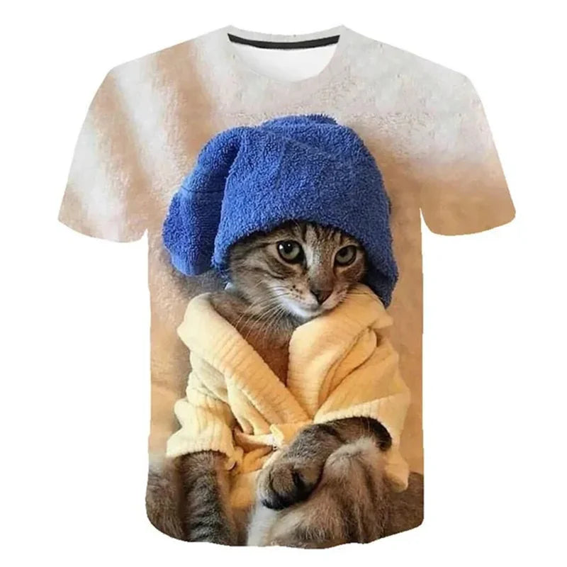 T-Chemise Chat Mystérieux 3D Ample Femme | MDN Store