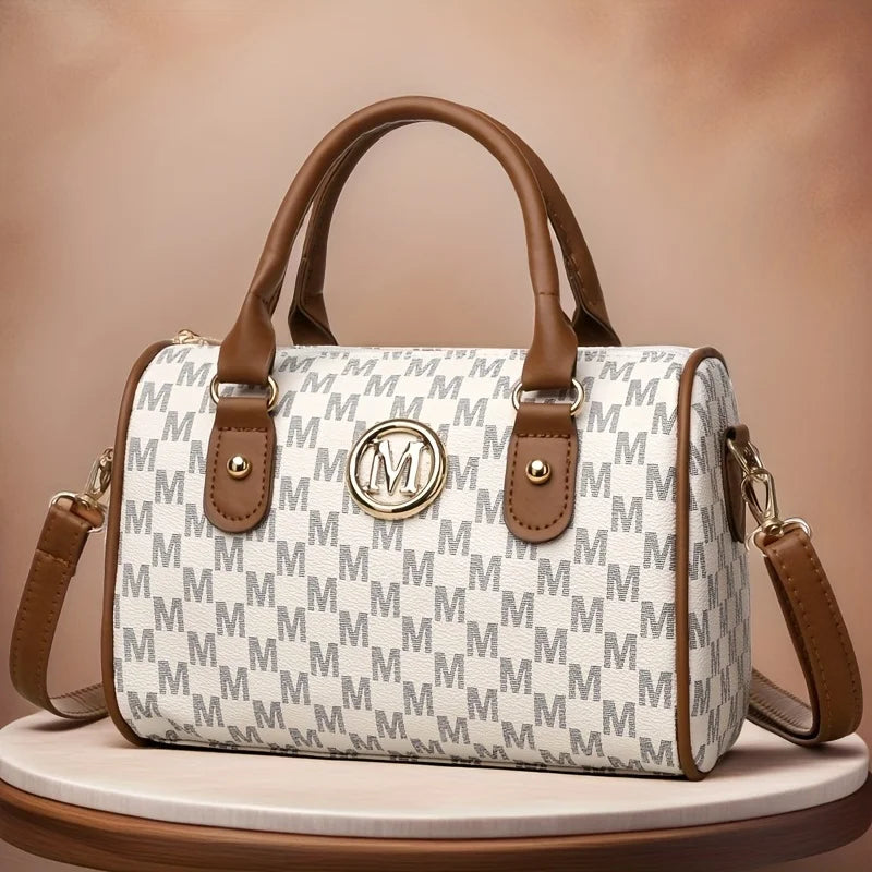 Sac à Main Femme Bandoulière Logo M Doré Cuir Synthétique - MDN