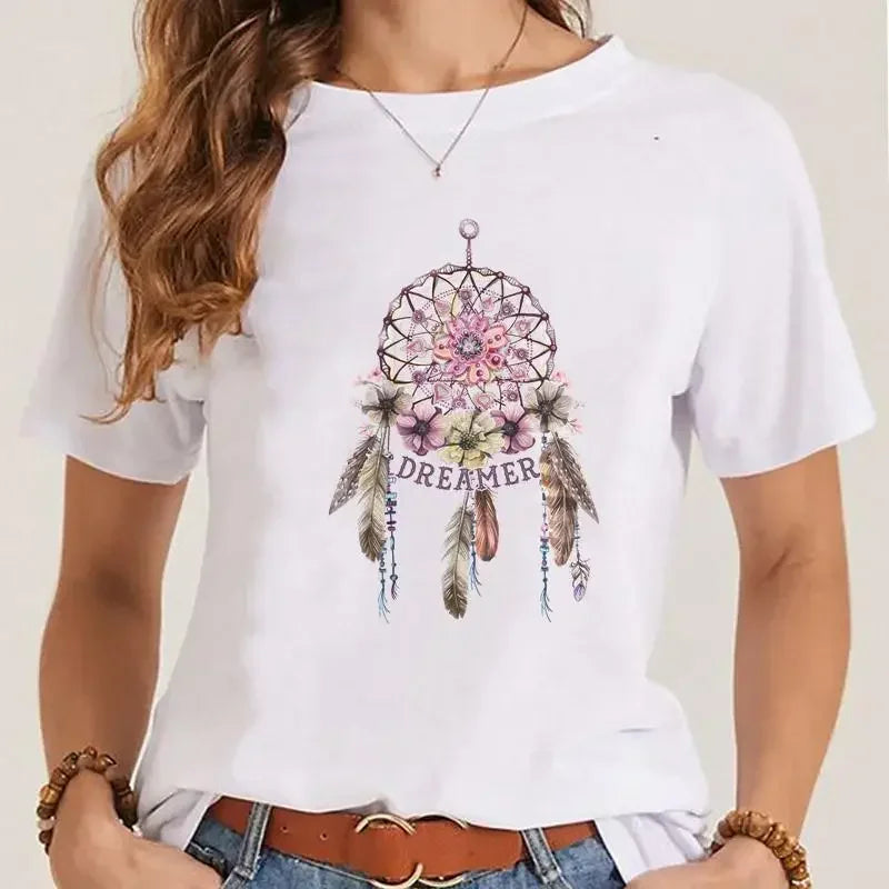 T-shirt Fleurs Printemps Style 90s Femme | MDN