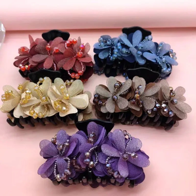 Pince à Cheveux Crabe Fleurie - Accessoire Cheveux Élégant et Pratique | MDN Store