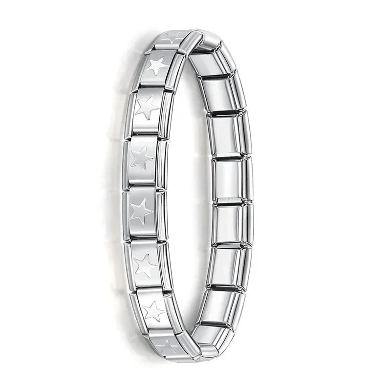 Bracelet Femme Elastique Charme Acier Inoxydable 9mm | MDN Store