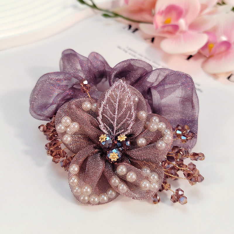 Chouchou Fleur Organza Strass | MDN Store