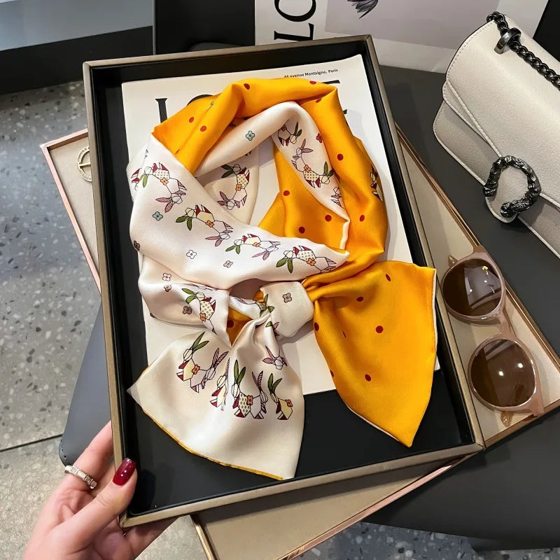 Foulard Soie Long Étroit Femme Cravate | MDN Store