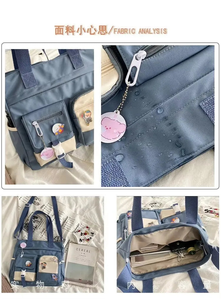 Sac Femme Imperméable Toile Grande Capacité Bandoulière | MDN Store