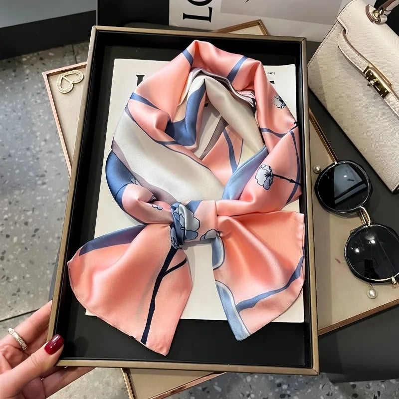 Foulard Soie Long Étroit Femme Cravate | MDN Store