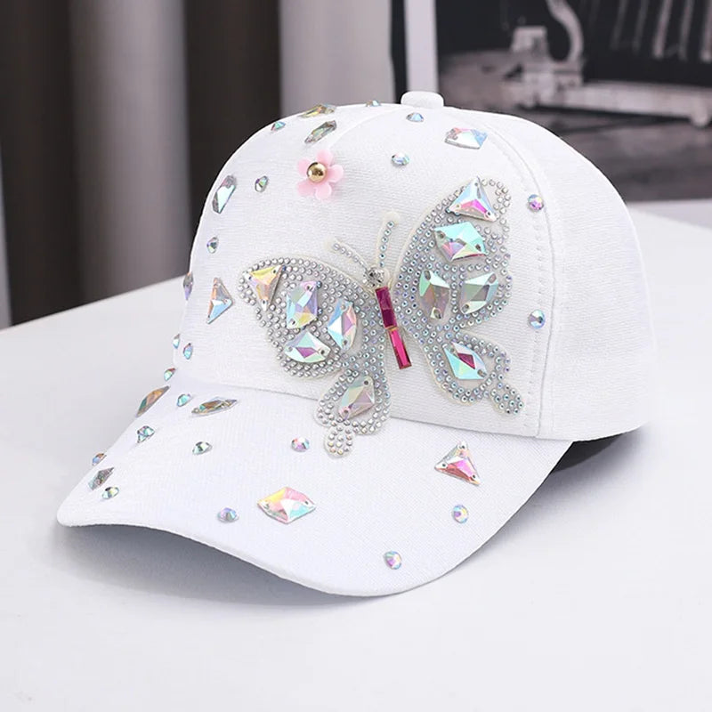 Casquette Baseball Papillon Strass Colore Femme Protection Solaire | MDN Store 25